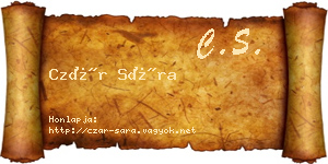 Czár Sára névjegykártya