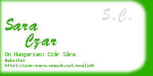 sara czar business card
