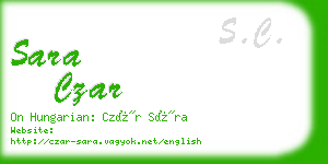 sara czar business card